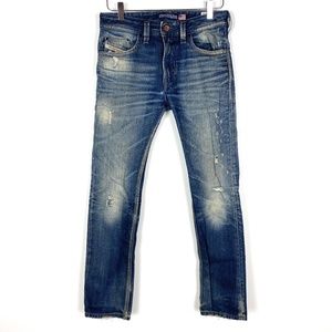 Diesel Thavar Slim Blue Jeans Distressed Men's Size 27